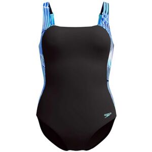 Speedo Women's Shaping Lunalustre Printed One Piece Swimsuit Shapewear Beach and Holiday Swimwear, Indigo Glow, 46 Speedo Women's Shaping Lunalustre Printed One Piece Swimsuit Shapewear Beach and Holiday Swimwear, Indigo Glow, 46