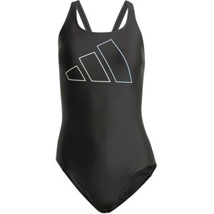adidas Women's Big Bars Swimsuit, Black, 38 adidas Women's Big Bars Swimsuit, Black, 38