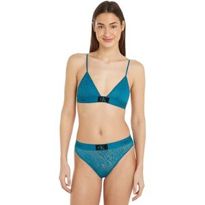 Calvin Klein Women Bikini Briefs High Waist with Lace, Turquoise (Ocean Depths), M Calvin Klein Women Bikini Briefs High Waist with Lace, Turquoise (Ocean Depths), M