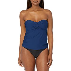 Catalina Women's Twist Front Bandeau Tankini Swimsuit Top, Navy, Large Catalina Women's Twist Front Bandeau Tankini Swimsuit Top, Navy, Large