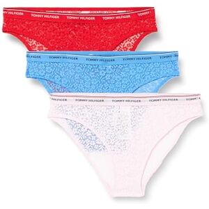 Tommy Hilfiger Women's 3 Pack Bikini Lace (Ext Sizes) Uw0uw04897 Bikini Panties, Red (Fierce Red/Blue Spell/Pearly Pink), XL Tommy Hilfiger Women's 3 Pack Bikini Lace (Ext Sizes) Uw0uw04897 Bikini Panties, Red (Fierce Red/Blue Spell/Pearly Pink), XL
