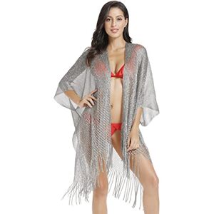 JK Unicorn Metallic Sparkling Kimono Swimsuit Cover Ups/Beach Bikini Cover Up for Summer Vacation, D.Dark Gray, One Size JK Unicorn Metallic Sparkling Kimono Swimsuit Cover Ups/Beach Bikini Cover Up for Summer Vacation, D.Dark Gray, One Size