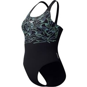 Speedo Women's Hyperboom Placement Muscleback Swimsuit Quick Drying Training Fitness Chlorine Resistant Swimwear, Black/Alfalfa Green, 32 Speedo Women's Hyperboom Placement Muscleback Swimsuit Quick Drying Training Fitness Chlorine Resistant Swimwear, Black/Alfalfa Green, 32