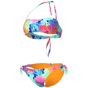 ARENA Women's Water Print Bandeau Bikini Coral ARENA Women's Water Print Bandeau Bikini Coral