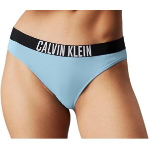 Calvin Klein Women’s Bikini Bottoms with Logo Waistband, Blue (Skim Blue), M Calvin Klein Women’s Bikini Bottoms with Logo Waistband, Blue (Skim Blue), M