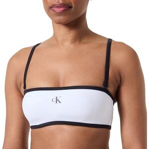 Calvin Klein Women's Retro Bandeau Bikini Top, White (Pvh Classic White), XL Calvin Klein Women's Retro Bandeau Bikini Top, White (Pvh Classic White), XL