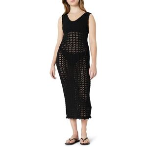 Amazon Essentials Women's Regular-Fit Crochet Cover-Up Dress, Black, XL Amazon Essentials Women's Regular-Fit Crochet Cover-Up Dress, Black, XL