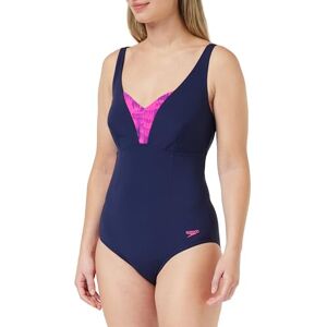 Speedo Women's Shaping Printed OpusGem DD+ 1 Piece Swimsuit Shapewear Beach and Holiday Swimwear, Black/Pure Blue/Bloominous Pink/Cupid Coral, 32 Speedo Women's Shaping Printed OpusGem DD+ 1 Piece Swimsuit Shapewear Beach and Holiday Swimwear, Black/Pure Blue/Bloominous Pink/Cupid Coral, 32