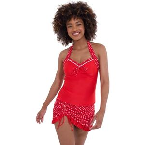 Joe Browns Women's Fashion Retro Polka Dot Frilly Ruched Swim Skirt, Red, UK 16 Joe Browns Women's Fashion Retro Polka Dot Frilly Ruched Swim Skirt, Red, UK 16