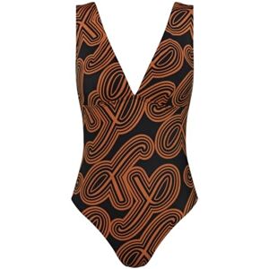 Triumph Women's Flex Smart Summer OP 05 pt One Piece Swimsuit, Brown Dark Combination, 01, Brown, 01 Triumph Women's Flex Smart Summer OP 05 pt One Piece Swimsuit, Brown Dark Combination, 01, Brown, 01