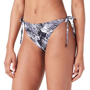 Calvin Klein Women Self-Tie Bikini Bottoms Sport, Multicolor (IP Palm Collage Black AOP), L Calvin Klein Women Self-Tie Bikini Bottoms Sport, Multicolor (IP Palm Collage Black AOP), L