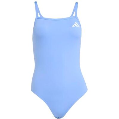 adidas Women's Thin Straps V-Back Swimsuit, Blue Fusion, 34 adidas Women's Thin Straps V-Back Swimsuit, Blue Fusion, 34