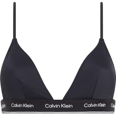 Calvin Klein Women's Non-Wired Triangle Bikini Top, Black (Pvh Black), L Calvin Klein Women's Non-Wired Triangle Bikini Top, Black (Pvh Black), L