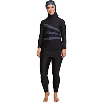 Zoggs Women's Meelup Modesty Suit Swimwear, Black/Grey, 40-Inch/UK 16 Zoggs Women's Meelup Modesty Suit Swimwear, Black/Grey, 40-Inch/UK 16