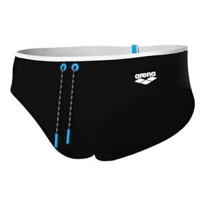 ARENA Men's Solid Beach Swim Briefs Black-White ARENA Men's Solid Beach Swim Briefs Black-White