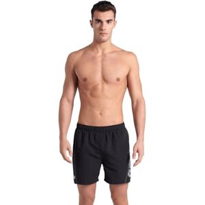 ARENA Fundamentals Logo Boxer Men's Swimwear for Beach and Pool, Swimwear Made of Soft Recycled Fabric with Quick Drying, Beach Boxer with Internal Mesh Briefs Black-White ARENA Fundamentals Logo Boxer Men's Swimwear for Beach and Pool, Swimwear Made of Soft Recycled Fabric with Quick Drying, Beach Boxer with Internal Mesh Briefs Black-White