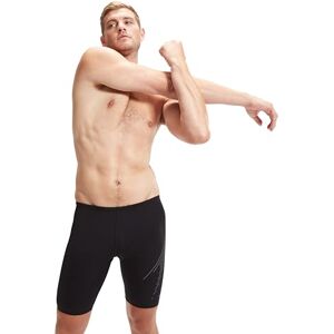 Speedo Men's Hyperboom Placement Jammer Swim Training Fitness Chlorine Resistant, Black/Grey, 40/17 Speedo Men's Hyperboom Placement Jammer Swim Training Fitness Chlorine Resistant, Black/Grey, 40/17