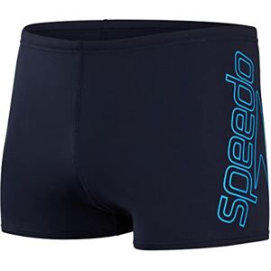 Speedo Men's Boom Logo Placement Aquashort, True Navy/Bondi Blue, 28 Speedo Men's Boom Logo Placement Aquashort, True Navy/Bondi Blue, 28
