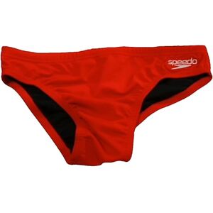 Speedo Men's Endurance+ 7cm Swimming Briefs Chlorine Resistant Swim Fitness Training, Fed Red, 30 Speedo Men's Endurance+ 7cm Swimming Briefs Chlorine Resistant Swim Fitness Training, Fed Red, 30