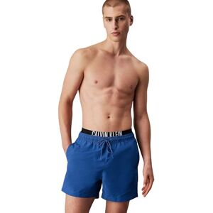 Calvin Klein Men’s Medium Double Swim Shorts with Logo Waistband, Blue (Patch of Blue), S Calvin Klein Men’s Medium Double Swim Shorts with Logo Waistband, Blue (Patch of Blue), S