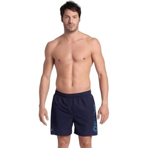 ARENA Men's Fundamentals Logo R Beach Boxer Navy-Turquoise ARENA Men's Fundamentals Logo R Beach Boxer Navy-Turquoise