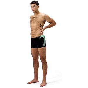 Speedo Men's Hyperboom Splice Aquashort Swimming Trunks Quick Drying Training Fitness Chlorine Resistant, Black/Alfalfa Green, 28 Speedo Men's Hyperboom Splice Aquashort Swimming Trunks Quick Drying Training Fitness Chlorine Resistant, Black/Alfalfa Green, 28
