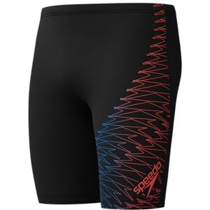 Speedo Men's Gala Medley Logo Jammer Swim Training Technical Fabric Athletic Design, Black/Neon Coral, 26 Speedo Men's Gala Medley Logo Jammer Swim Training Technical Fabric Athletic Design, Black/Neon Coral, 26