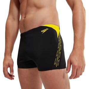 Speedo Men's Hyperboom Splice Aquashort Swimming Trunks Quick Drying Training Fitness Chlorine Resistant, Black/Yellow, 46/23 Speedo Men's Hyperboom Splice Aquashort Swimming Trunks Quick Drying Training Fitness Chlorine Resistant, Black/Yellow, 46/23