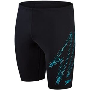 Speedo Men's Hyperboom Placement Jammer Swim Training Fitness Chlorine Resistant, Black/Bolt, 26 Speedo Men's Hyperboom Placement Jammer Swim Training Fitness Chlorine Resistant, Black/Bolt, 26
