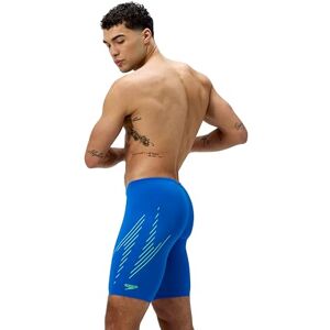 Speedo Men's Hyperboom Placement Jammer Swim Training Fitness Chlorine Resistant, Black/Alfalfa Green, 30 Speedo Men's Hyperboom Placement Jammer Swim Training Fitness Chlorine Resistant, Black/Alfalfa Green, 30