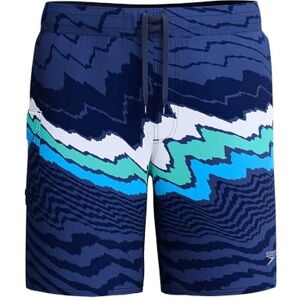 Speedo Men's Lookout Wave Print Board Shorts 4-Way Stretch Soft Fabric Surf Swim Gym Run Quick Drying Swimming Trunks, Peacoat, 34 Speedo Men's Lookout Wave Print Board Shorts 4-Way Stretch Soft Fabric Surf Swim Gym Run Quick Drying Swimming Trunks, Peacoat, 34