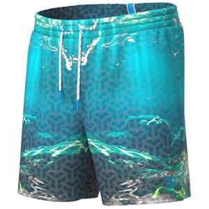 ARENA Men’s Water Prints Boxer Beach Shorts ARENA Men’s Water Prints Boxer Beach Shorts