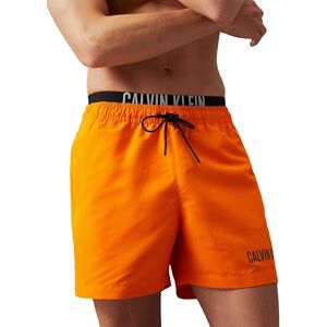 Calvin Klein Men's Medium Double Waistband Mid Length Swim Shorts, Orange (Deep Saffron), S Calvin Klein Men's Medium Double Waistband Mid Length Swim Shorts, Orange (Deep Saffron), S