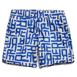 G-STAR Men's Dirik Letter Allover Swimshorts, Multicolor (whitebait raw letters D24475-C331-G409), XXL G-STAR Men's Dirik Letter Allover Swimshorts, Multicolor (whitebait raw letters D24475-C331-G409), XXL