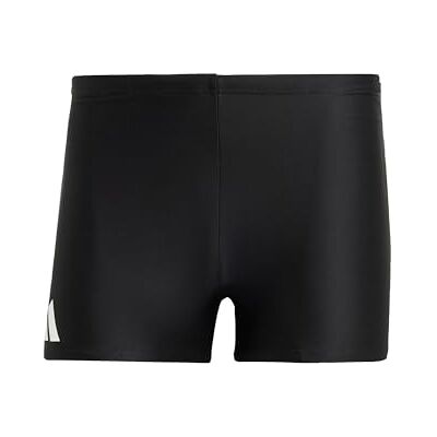 adidas Men's Solid Swim Boxers, Black/White, XS adidas Men's Solid Swim Boxers, Black/White, XS