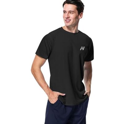 MeetHoo Men’s Rash Vest, Rash Guard UV T Shirt UPF 50+ Top Sun Protection Short Sleeve Tee for Surfing Running Swimming Black MeetHoo Men’s Rash Vest, Rash Guard UV T Shirt UPF 50+ Top Sun Protection Short Sleeve Tee for Surfing Running Swimming Black