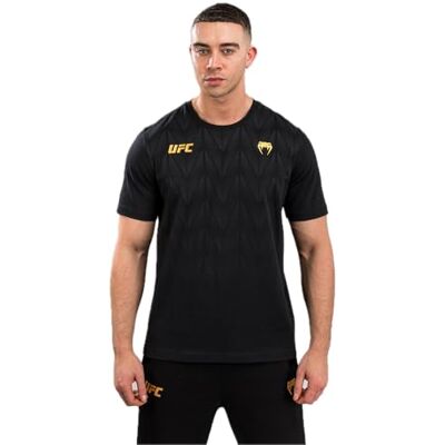 Venum UFC Zenith Men's Black/White/Orange Authentic Fight Week Performance Short Sleeve Rashguard XL Venum UFC Zenith Men's Black/White/Orange Authentic Fight Week Performance Short Sleeve Rashguard XL