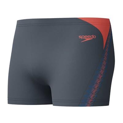 Speedo Men's Hyperboom Splice Aquashort Swimming Trunks Quick Drying Training Fitness Chlorine Resistant Swimwear, Black/Neon Coral, 32 Speedo Men's Hyperboom Splice Aquashort Swimming Trunks Quick Drying Training Fitness Chlorine Resistant Swimwear, Black/Neon Coral, 32