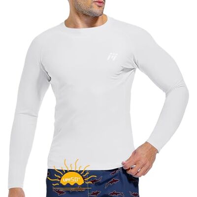 MEETWEE Men Swimming Shirt UV Swim Top Short/Long Sleeve UPF 50+ Rash Guard Vest T-Shirt Sun Protection Surfing Diving MEETWEE Men Swimming Shirt UV Swim Top Short/Long Sleeve UPF 50+ Rash Guard Vest T-Shirt Sun Protection Surfing Diving