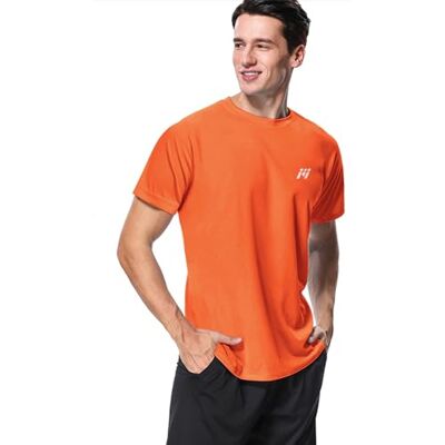 MeetHoo Men’s Rash Vest, Rash Guard UV T Shirt UPF 50+ Top Sun Protection Short Sleeve Tee for Surfing Running Swimming Orange MeetHoo Men’s Rash Vest, Rash Guard UV T Shirt UPF 50+ Top Sun Protection Short Sleeve Tee for Surfing Running Swimming Orange