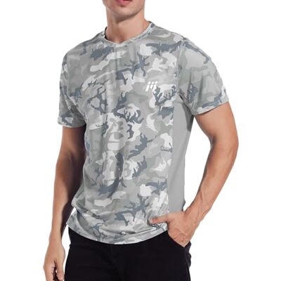 MEETWEE Men’s Rash Guard, Rash Vest UPF 50+ Short Sleeve UV Sun Protection Top T Shirt for Running Surfing Swimming Grey Camouflage MEETWEE Men’s Rash Guard, Rash Vest UPF 50+ Short Sleeve UV Sun Protection Top T Shirt for Running Surfing Swimming Grey Camouflage