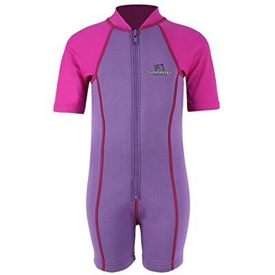 Two Bare Feet Lycra Arm Wetsuit for Baby Kids Children Toddler Swim Suit (Large, Lilac/Raspberry) … Two Bare Feet Lycra Arm Wetsuit for Baby Kids Children Toddler Swim Suit (Large, Lilac/Raspberry) …