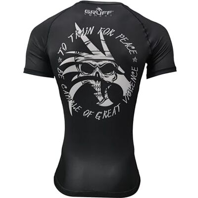 Gruff Combat BJJ Rash Guards Grappling MMA Jiu Jitsu No Gi UFC Shirt Fight Wear, Short Sleeves, Violence, Large Gruff Combat BJJ Rash Guards Grappling MMA Jiu Jitsu No Gi UFC Shirt Fight Wear, Short Sleeves, Violence, Large