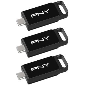 PNY Elite™ Type-C® 3-Pack 128GB USB 3.2 Flash Drive – Up to 120MB/s Read & Up to 10x Faster Write Than USB 2.0, Reliable Design, Durable & Portable For Everyday Store & Share, Type-C Connector PNY Elite™ Type-C® 3-Pack 128GB USB 3.2 Flash Drive – Up to 120MB/s Read & Up to 10x Faster Write Than USB 2.0, Reliable Design, Durable & Portable For Everyday Store & Share, Type-C Connector