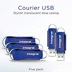 Integral 64GB 5-pack USB Memory 2.0 Flash Drive Courier Blue Integral 64GB 5-pack USB Memory 2.0 Flash Drive Courier Blue