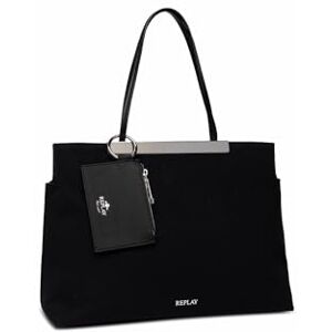 Replay women's bag made of cotton, black (Black 098), one size Replay women's bag made of cotton, black (Black 098), one size