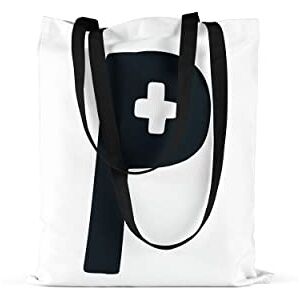 Bonamaison Printed Tote Bag, Reusable Grocery Bag, Shopping Bag, Machine Washable, Foldable, Canvas Cloth Bag with Black Handles, Size: 48x55 Cm Bonamaison Printed Tote Bag, Reusable Grocery Bag, Shopping Bag, Machine Washable, Foldable, Canvas Cloth Bag with Black Handles, Size: 48x55 Cm