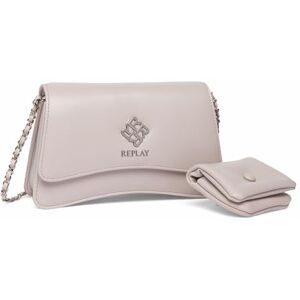 Replay women's shoulder bag with chain detail, gray (Lt Gray 020), one size Replay women's shoulder bag with chain detail, gray (Lt Gray 020), one size