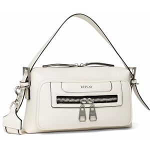 Replay women's shoulder bag with shoulder strap, white (Dirty White 002), one size Replay women's shoulder bag with shoulder strap, white (Dirty White 002), one size