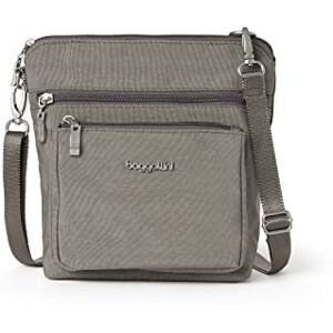 Baggallini Women's Modern Pocket Crossbody Bag, 8.5"x8.5" Handbag Purse with RFID, Lightweight Water-Resistant, Sterling Shimmer, One Size Baggallini Women's Modern Pocket Crossbody Bag, 8.5"x8.5" Handbag Purse with RFID, Lightweight Water-Resistant, Sterling Shimmer, One Size